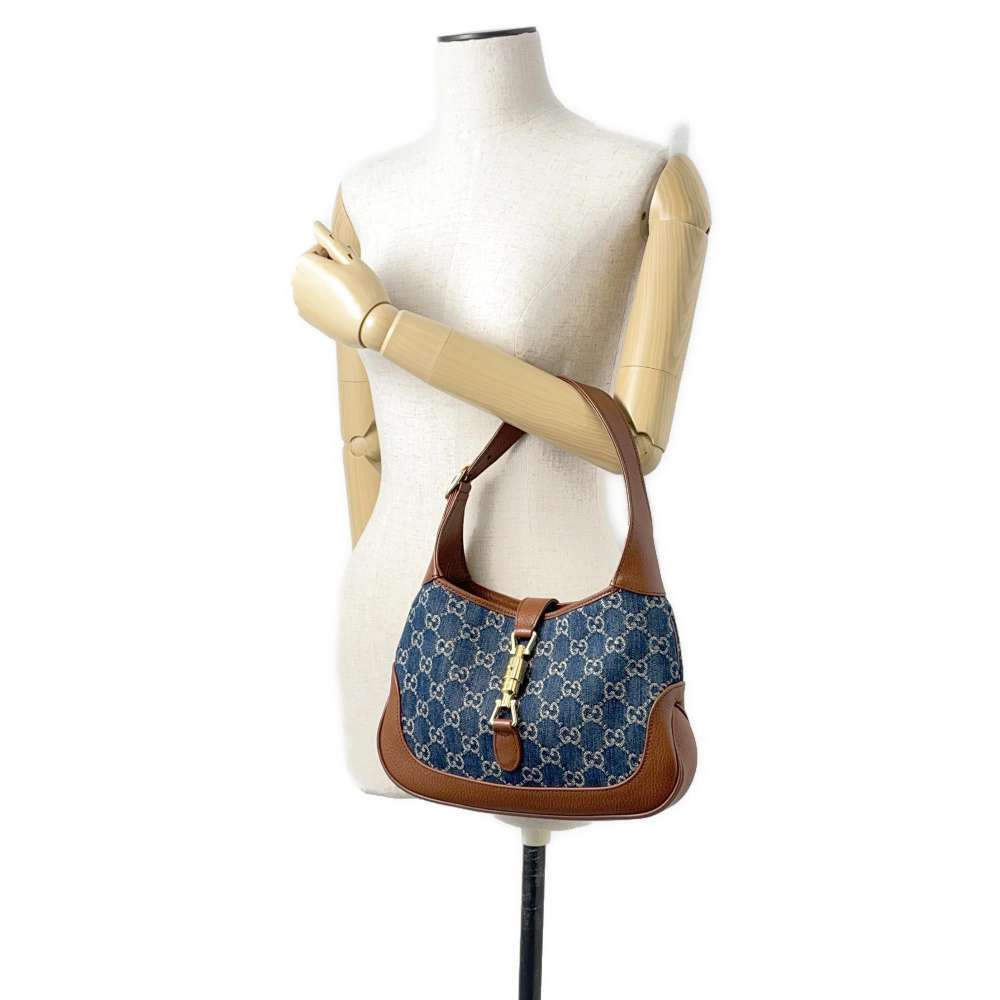 Gucci Shoulder Bag Jackie GG Denim Handbag - Picture 4 of 12